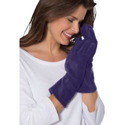 Women's Fleece Gloves by Roaman's in Midnight Violet found on Bargain Bro from Woman Within for USD $14.43