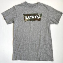 Levi's Shirts | Levis Tee With Camouflage And Logo Accent | Color: Gray | Size: S found on Bargain Bro from poshmark, inc. for USD $7.60