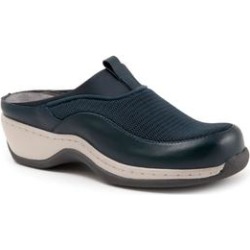 Wide Width Women's Aberdeen Mules by SoftWalk in Navy (Size 8 W) found on Bargain Bro from SwimsuitsForAll.com for USD $81.28