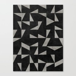 Canvas Print | Mid-century Modern Pattern No.12 - Black And Gray Concrete by Zoltan Ratko - LARGE - Society6