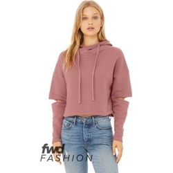 Bella + Canvas 7504 Women's Fast Fashion Cut Out Fleece Hoodie in Mauve size Medium | Ringspun Cotton found on Bargain Bro Philippines from ShirtSpace for $29.65