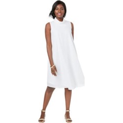 Plus Size Women's Georgette Mock Neck Dress by Jessica London in White (Size 24) found on Bargain Bro from Ellos for USD $75.99
