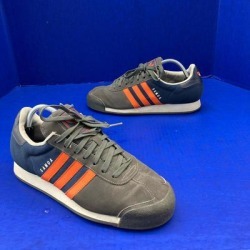 Adidas Shoes | Adidas Samoa Classic Leather Casual Sneakers Gray Blue G66592 Men's Size 10 | Color: Blue/Gray | Size: 10