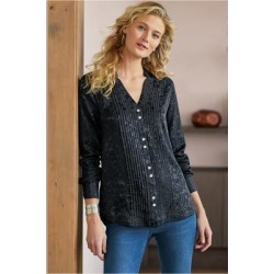 Women's Sistine Shirt by Soft Surroundings, in Black size XS (2-4)