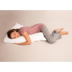 L-Shaped Body Pillow - Prenatal Pregnancy Pillow - Side Sleeper - Superior Comfort - Body Pillow, White