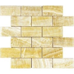 Stone & Tile Shoppe, Inc. Natural Stone Brick Joint Mosaic Wall & Floor Tile Natural Stone in Gray/White, Size 4.0 H x 2.0 W x 0.38 D in | Wayfair