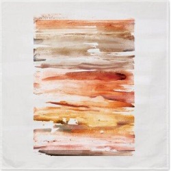 Orren Ellis Polyester Abstract Watercolor Rocks Tapestry Polyester in Orange/Gray, Size 57.0 H x 57.0 W in | Wayfair found on Bargain Bro Philippines from Wayfair for $56.36