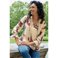 Women's Primrose Blouse & Tank Top by Soft Surroundings, in Cream size XS (2-4)