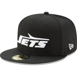 Men's New Era Black York Jets Classic Logo Omaha 59FIFTY Fitted Hat found on Bargain Bro Philippines from nflshop.com for $41.99