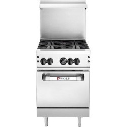 Wolf C24S-4BP Challenger XL Series Liquid Propane 24" Range with 4 Burners and Standard Oven - 143,000 BTU