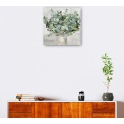 Red Barrel Studio® Eucalyptus Pots II By Studio Arts Canvas Art Print Canvas & Fabric in Black, Size 35.0 H x 35.0 W x 1.5 D in | Wayfair