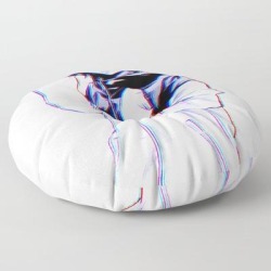 Cold - Sad Japanese Anime Aesthetic Floor Pillow by Poser_boy - ROUND - 30" x 30"
