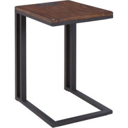 Soho C-table with Charging Station in Espresso, Brown