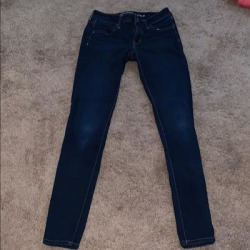 American Eagle Outfitters Pants & Jumpsuits | Stretchy Skinny American Eagle Jeans | Color: Blue | Size: 0 found on Bargain Bro from poshmark, inc. for USD $7.60