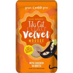 Tiki Cat Velvet Mousse Chicken Wet Cat Food Pouch, 2.8 oz., Case of 12, 12 X 2.8 OZ found on Bargain Bro from petco.com for USD $18.15