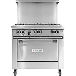 Garland G36-4G12C Natural Gas 4 Burner 36" Range with 12" Griddle and Convection Oven - 188,000 BTU