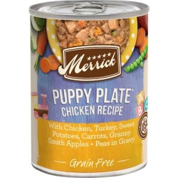 Merrick Grain Free Puppy Plate Chicken Recipe Canned Puppy Food, 12.7 oz.