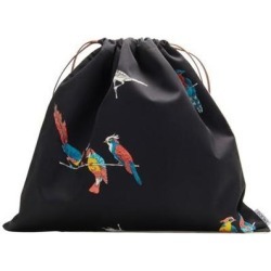 Paula's Ibiza - Drawstring Pouch Parrots - Blue - Loewe Clutches