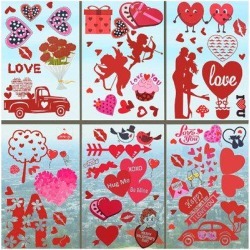 The Holiday Aisle® Valentine"s Day Heart Window Decal in Red | Wayfair EBA8DEA634634CE8AD871CA2FADF0760