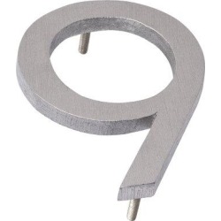 Montague Metal Products Inc. 4 in. Flat Floating Mount House Number Metal in Brown, Size 4.0 H x 2.88 W x 0.31 D in | Wayfair MHN-04-F-BA1-9 found on Bargain Bro Philippines from Wayfair for $15.81