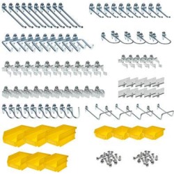 WFX Utility™ 95 Piece Pegboard Accessory Kit Steel in Gray, Size 6.75 H x 0.25 W x 8.0 D in | Wayfair 76995 found on Bargain Bro from Wayfair for USD $79.17