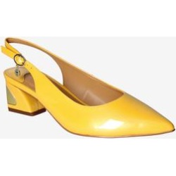 Wide Width Women's Shayanne Slingback Pump by J. Renee in Lemon (Size 8 W) found on Bargain Bro Philippines from Ellos for $106.95