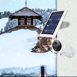 Wasserstein 6.5-Watt LED Solar Power Video Enabled Dusk to Dawn Outdoor Security Wall Pack w/ Motion Sensor (Pack of 2) in White | Wayfair found on Bargain Bro from Wayfair for USD $57.82
