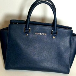 Michael Kors Bags | Navy Blue Michael Kors Handbag Wremovable Strap | Color: Blue | Size: Os found on Bargain Bro from poshmark, inc. for USD $60.80