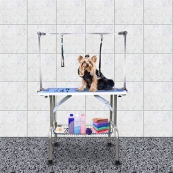 Zupora Portable Dog Grooming Table, Size 42.1 H x 42.1 W x 23.6 D in | Wayfair ZHA91W112941597