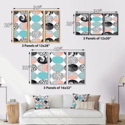 Orren Ellis Abstract Geometric, Minimal Pola Dot Circles II - 3 Piece Floater Frame Painting on Canvas & Fabric in White | Wayfair found on Bargain Bro Philippines from Wayfair for $88.99