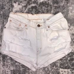 Levi's Shorts | Aritzia Levis Vintage Slasher Denim Shorts | Color: Blue/White | Size: S found on MODAPINS