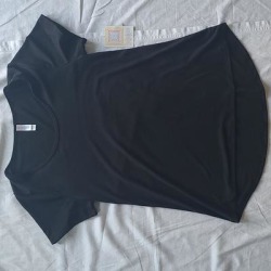 Lularoe Tops | Black High-Low Short Sleeve Lularoe Shirt Top Small Fits Like Medium | Color: Black | Size: M found on Bargain Bro from poshmark, inc. for USD $12.16