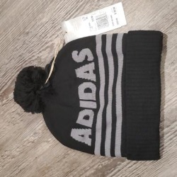 Adidas Accessories | Adidas Font Beanie One Size Fits Most | Color: Black/Gray | Size: Os