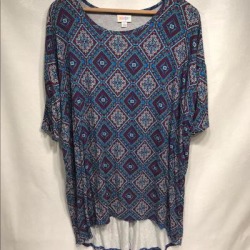 Lularoe Tops | Lularoe Womens Shirt Size Large | Color: Blue/Red | Size: L found on Bargain Bro from poshmark, inc. for USD $9.12