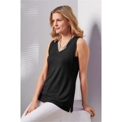 Women's On Holiday Tank Top by Soft Surroundings, in Black size XS (2-4)