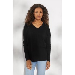 Women's Etta Cashmere Pullover Top by Soft Surroundings, in Black size XS (2-4)
