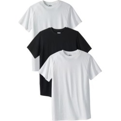 Men's Big & Tall Cotton Crewneck Undershirt 3-Pack by KingSize in Assorted Black White (Size 2XL) found on Bargain Bro Philippines from fullbeauty for $47.99