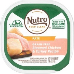 Nutro Grain Free Pate Steamed Chicken & Turkey Recipe Wet Dog Food, 3.5 oz., Case of 24, 24 X 3.5 OZ