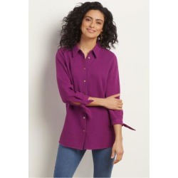 Women's Sunset Shirt by Soft Surroundings, in Hollyhock size XS (2-4)