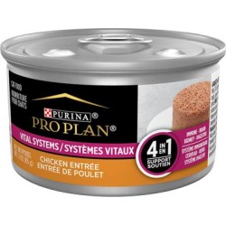 Purina Pro Plan Vital Systems 4-in-1 Brain, Kidney, Digestive and Immune Formula Chicken Wet Cat Food Pate, 3 oz., Case of 24, 24 X 3 OZ