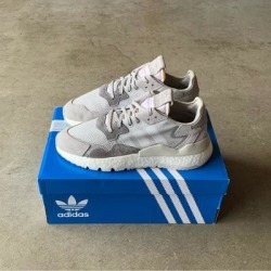 Adidas Shoes | Adidas Originals Nite Jogger Boost Premium Lightweightcasual Sneakers 9 Womens | Color: Gray/Silver | Size: 9