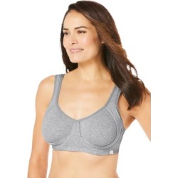 Plus Size Women's Outer Wire Bra by Comfort Choice in Heather Grey (Size 48 DD) found on Bargain Bro from SwimsuitsForAll.com for USD $27.35