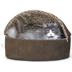 Heated Thermo-Kitty Cat Leopard Deluxe Bed by K&H Pet Products in Mocha Leopard (Size SMALL) found on Bargain Bro from Brylane Home for USD $83.59