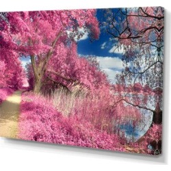 Millwood Pines And Purple Fantasy Forest Landscape VI - Traditional Canvas Wall Art in Pink, Size 30.0 H x 40.0 W x 1.5 D in | Wayfair found on Bargain Bro Philippines from Wayfair for $102.33