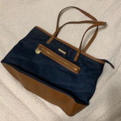 Michael Kors Bags | Michael Kors Purse | Color: Blue/Brown | Size: Os found on Bargain Bro from poshmark, inc. for USD $11.40