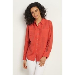 Women's Bettina Shirt by Soft Surroundings, in Mango size XS (2-4)