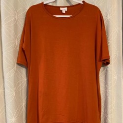 Lularoe Tops | Lularoe Top With Flowy High Low Hem Line. | Color: Orange | Size: S found on Bargain Bro from poshmark, inc. for USD $7.60