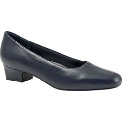 Wide Width Women's Doris Pumps by Trotters® in Navy (Size 7 1/2 W) found on Bargain Bro from SwimsuitsForAll.com for USD $74.47