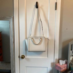 Michael Kors Bags | Michael Kors White With Gold Accent Handbag. | Color: Gold/White | Size: 11x912 found on Bargain Bro Philippines from poshmark, inc. for $75.00