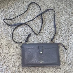 Kate Spade Bags | Kate Spade Walletclutch Crossbody | Color: Gold/Gray | Size: Os found on Bargain Bro Philippines from poshmark, inc. for $70.00